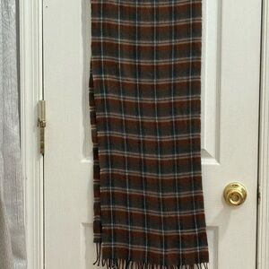 Classic Plaid cashmere Scarf with‎ Fringe